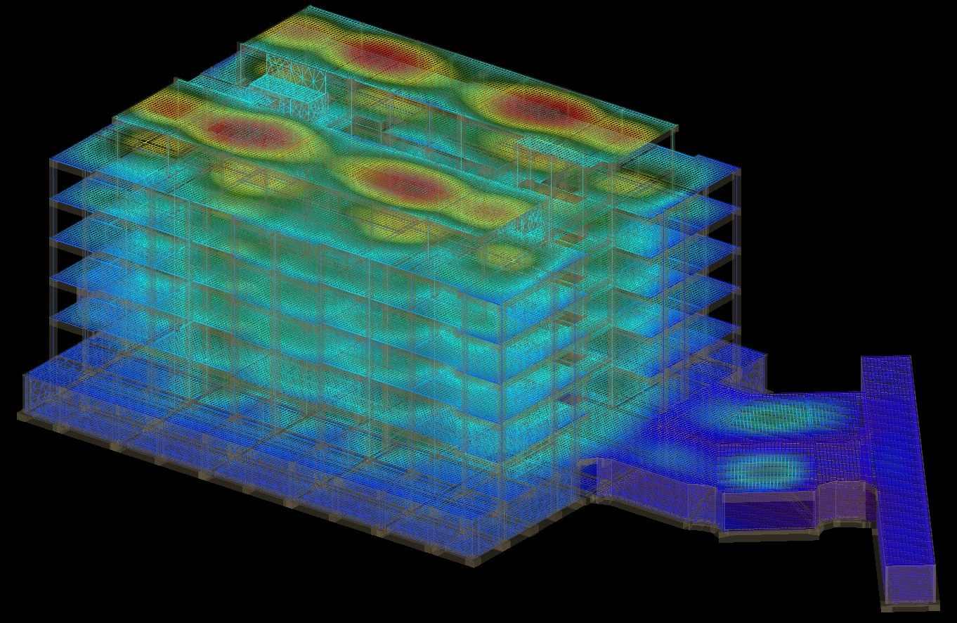 Modelo de análisis estructural con resultados por elementos finitos