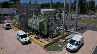 Base de transformador de potencia y obra civil asociada