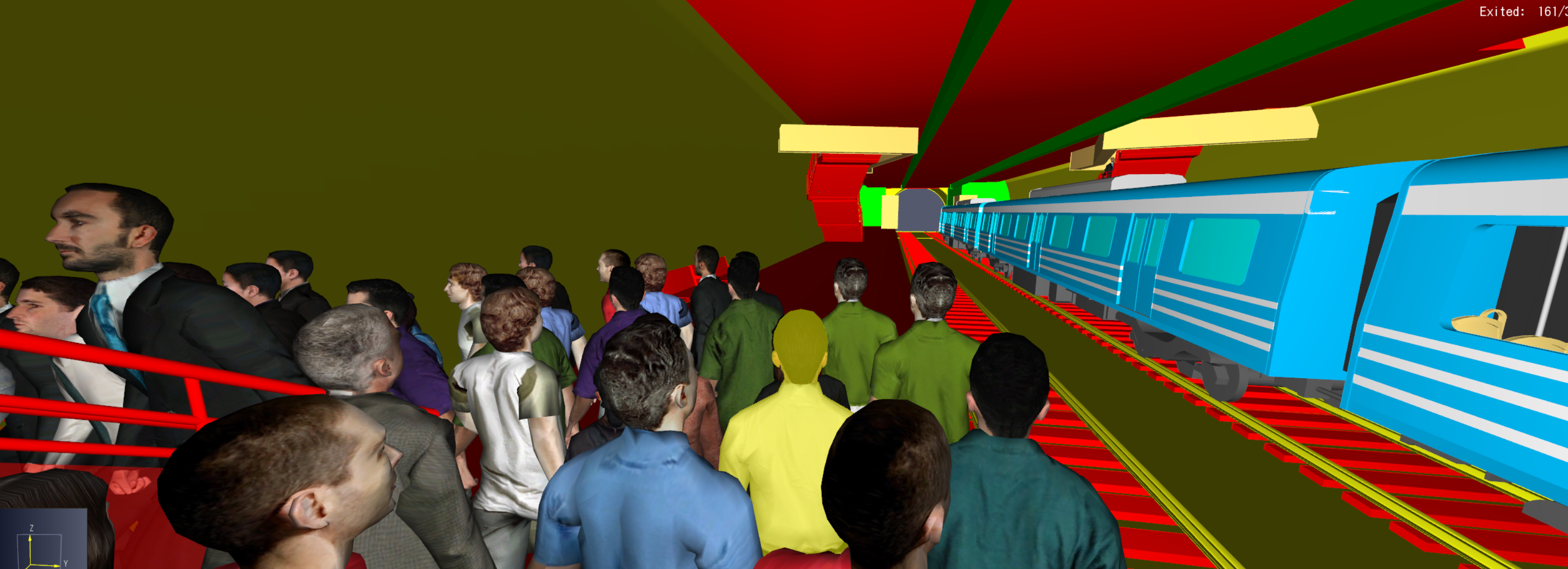 Simulación de evacuación en túnel ferroviario subterráneo